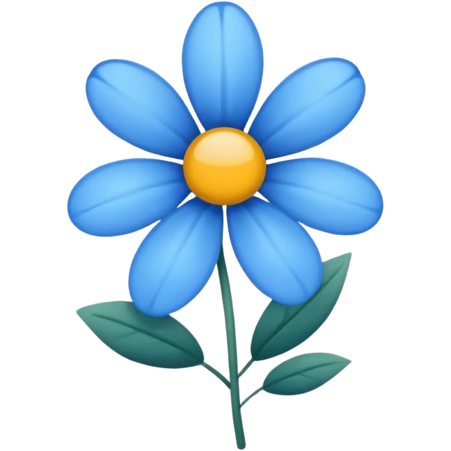 blue tiny flower emoji