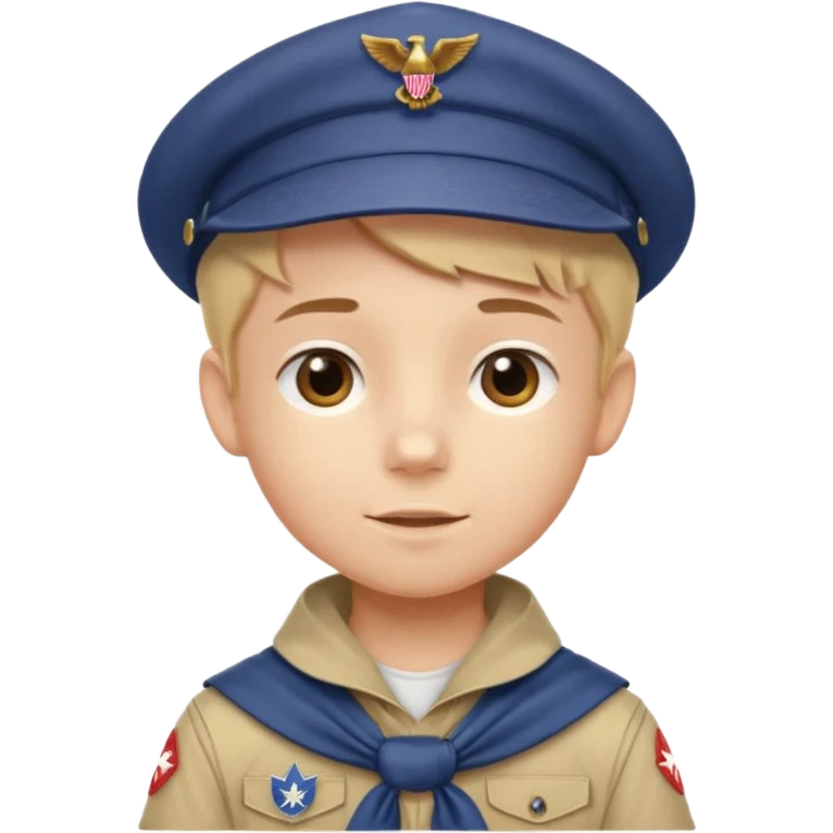 Boy Scout cap neckerchief white  emoji
