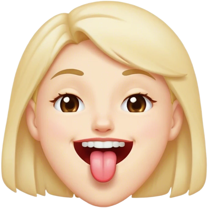 Wink face with tongue touching teeth  emoji