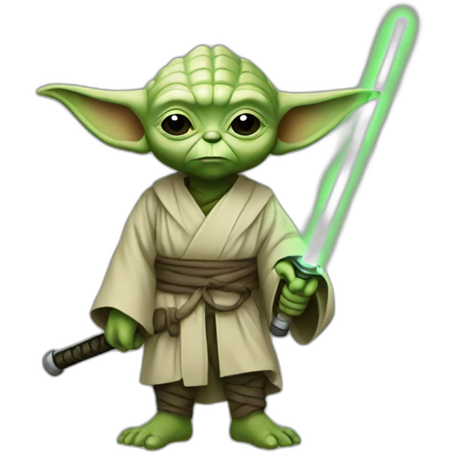 Yoda avec katana emoji