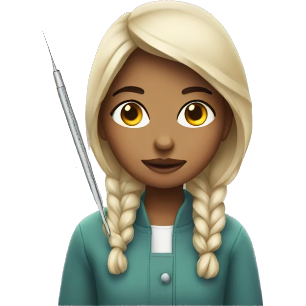 girl with needle emoji