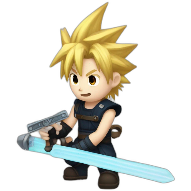 cloud strife with buster sword emoji