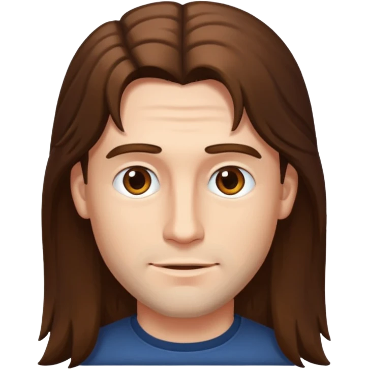 man with long hair but 2d emoji