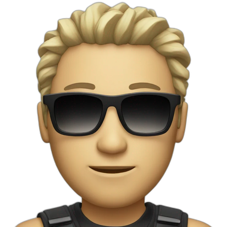 white hacker whit sun glasses emoji