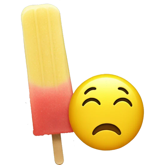 Yellow emoji sucking on a popsicle emoji