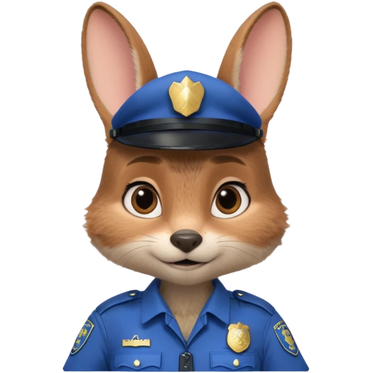 judy hopps with police suit from zootopia, pixar emoji