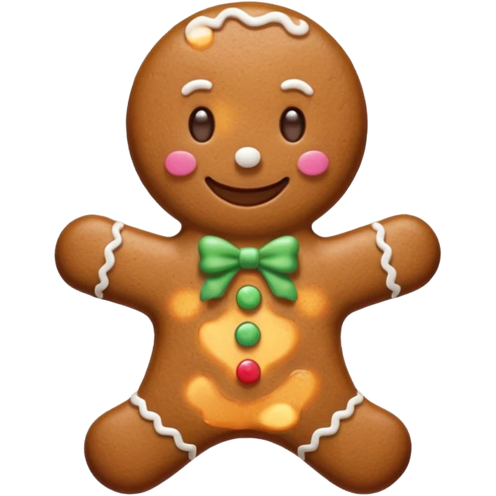 Gingerbread cute emoji