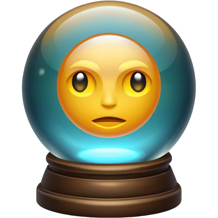 Crystal Ball – Transparent orb glowing with light emoji