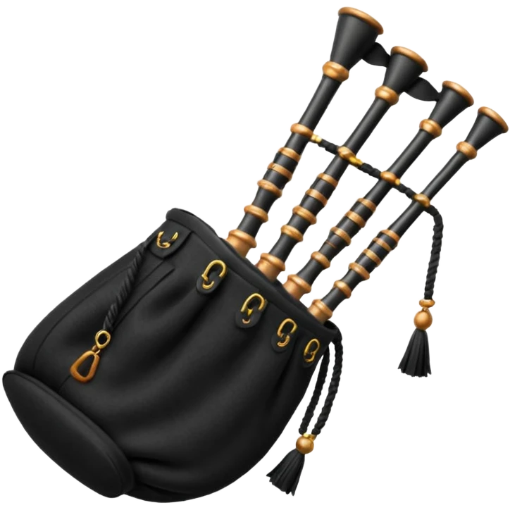 bagpipe were the down part of the instrument is cloth emoji