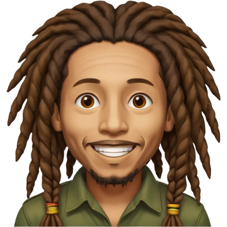 Bob Marley version cartoon emoji