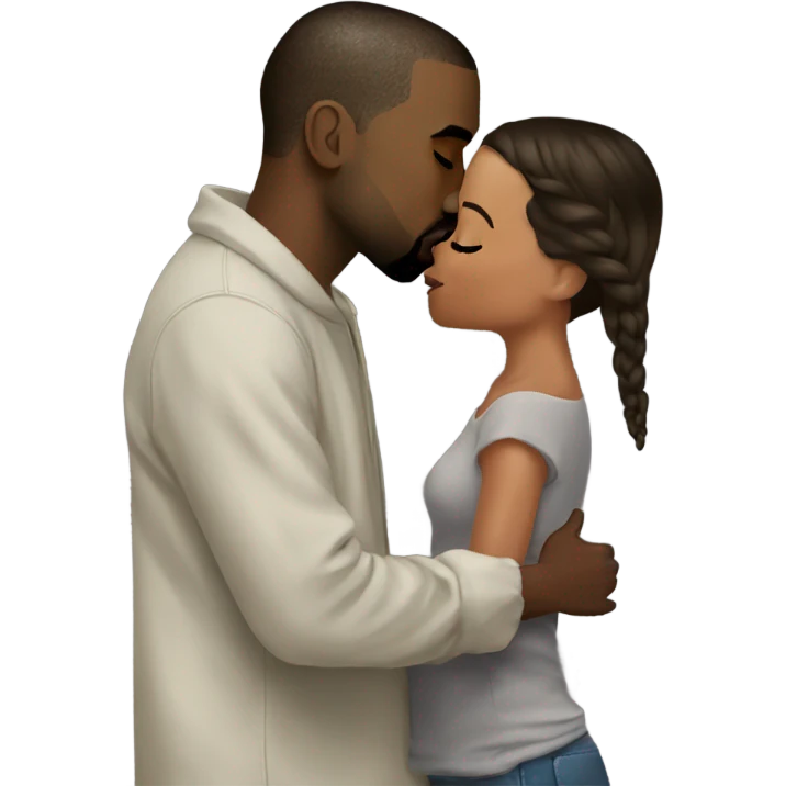 kanye west kissing kanye west emoji