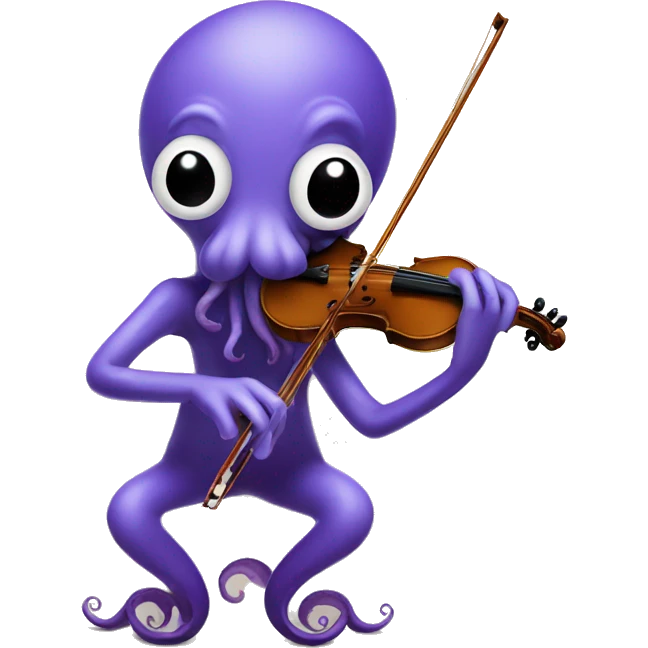 Octopus playing the violin  emoji
