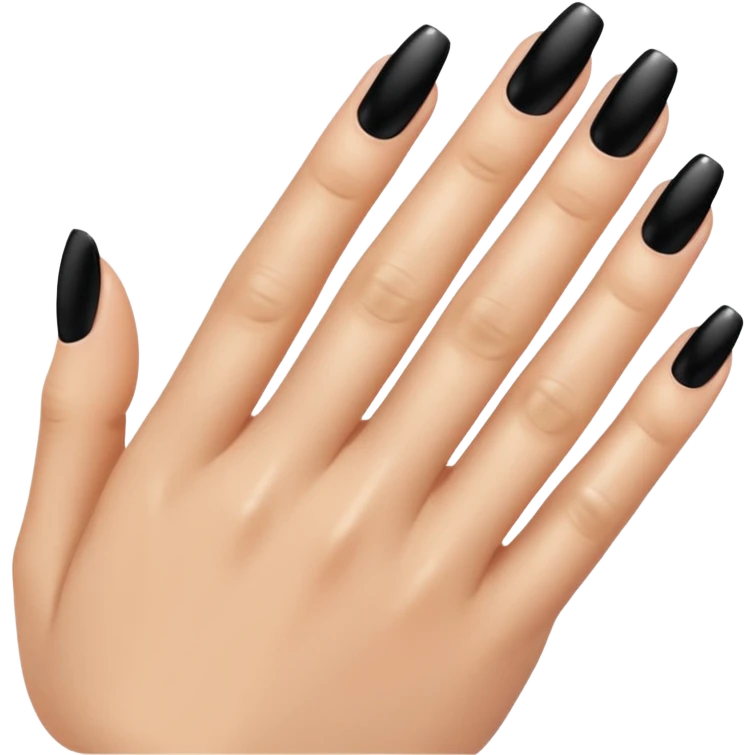 black painted nails emoji