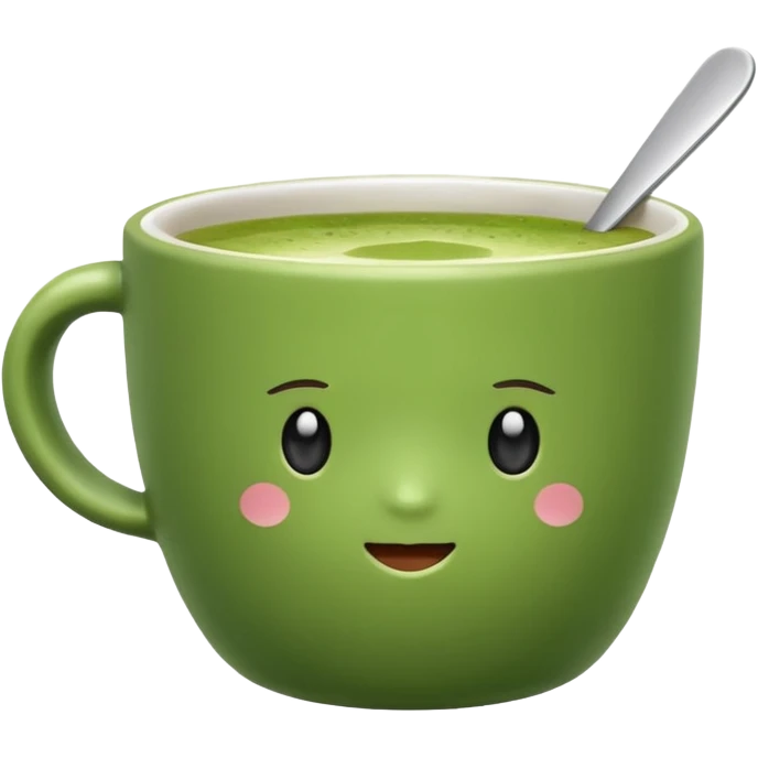 Matcha cup iphone style emoji