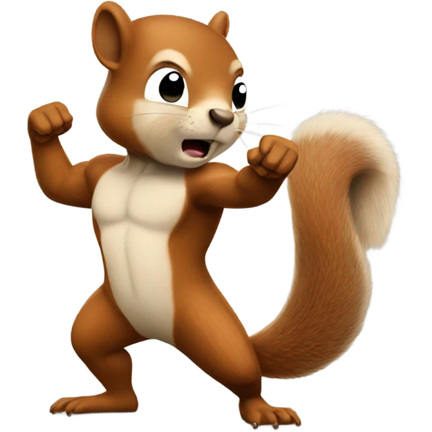 A squirrel that fights MMA emoji