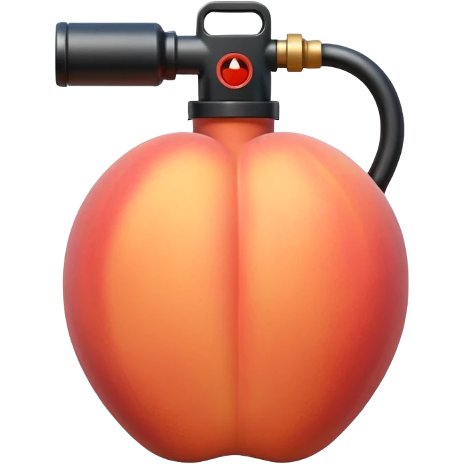 peach with a gas canister inside it  emoji