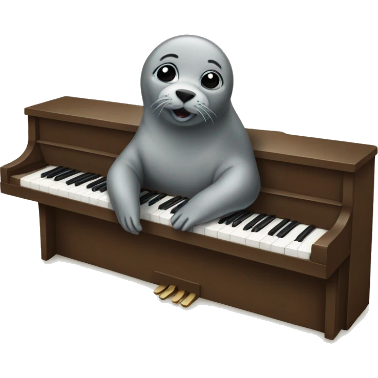 Seal playing piano emoji