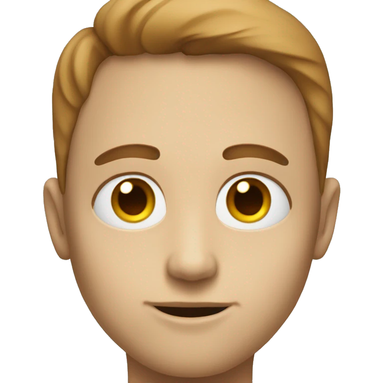 Uncanny valley face, features slighly out of place emoji