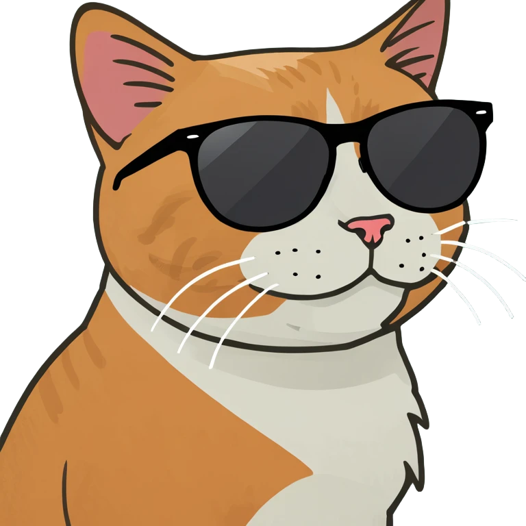 Cat with sunglasses emoji