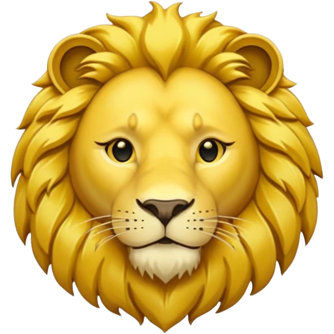 Fais une pièce d'or détailée avec l'inscription F, Fcoins. et un lion dessiné vue de côté en 2D emoji