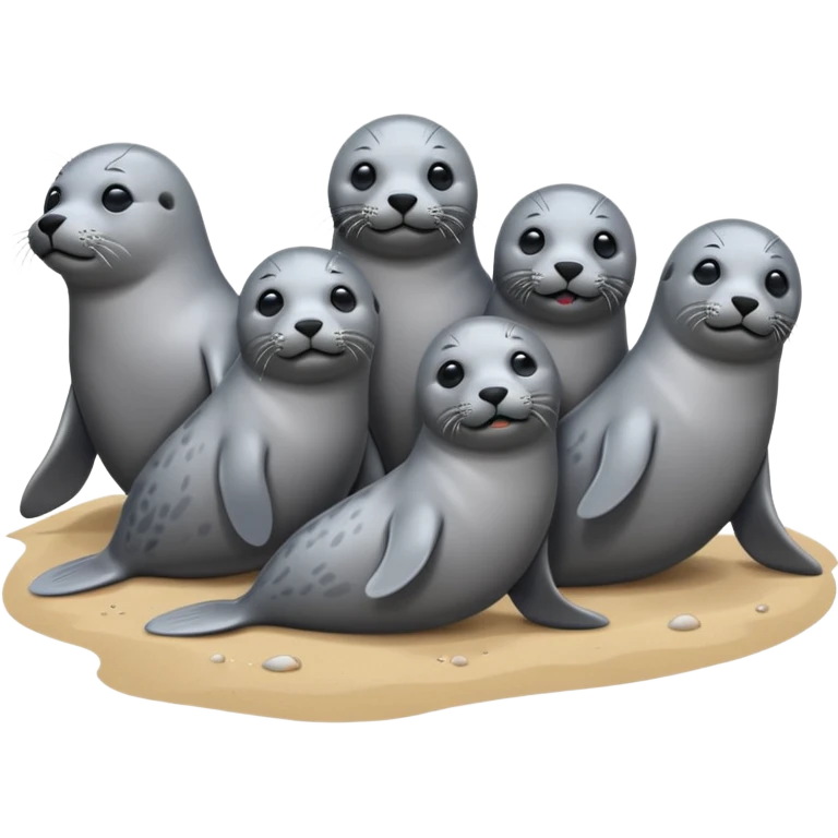 phoques à la plage emoji