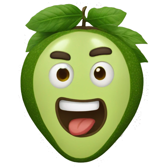 Un aguacate maqullada emoji