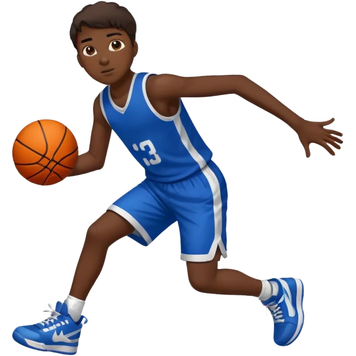 teen boy playing basketball  emoji