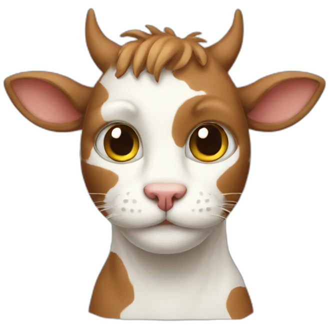 cat with cow colors emoji