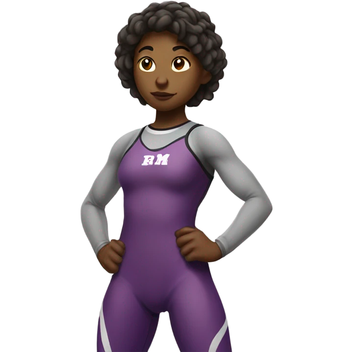 High school girl wrestler emoji
