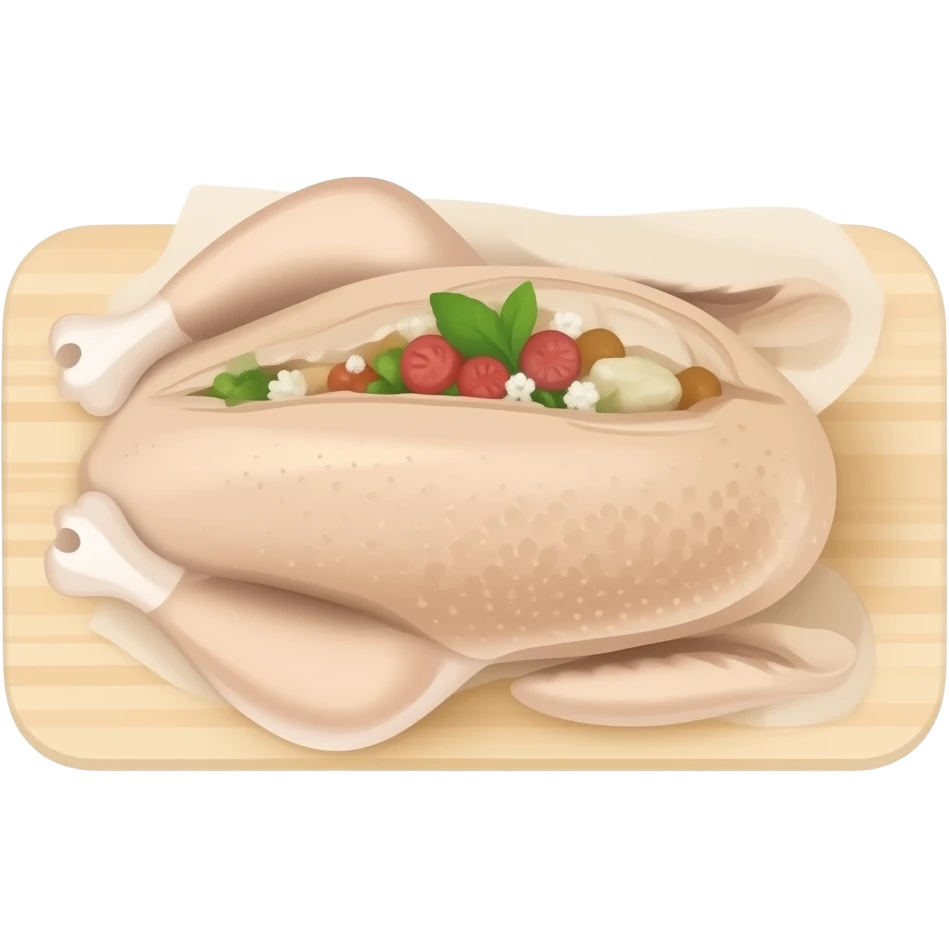 chicken ready to get stuffed emoji