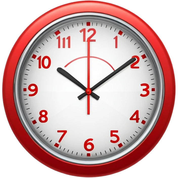clock red modern emoji