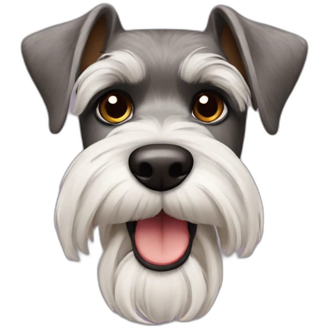 schnauzer with brown mostache emoji