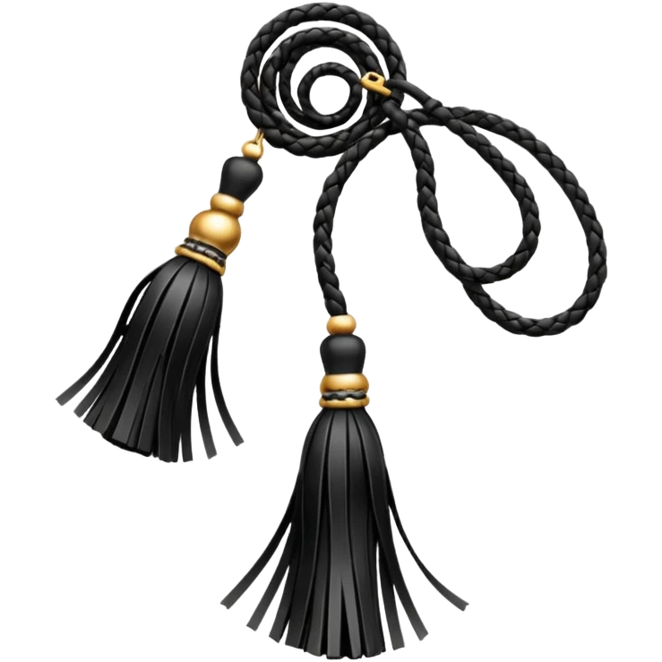 Black sexy whip with tassels  emoji