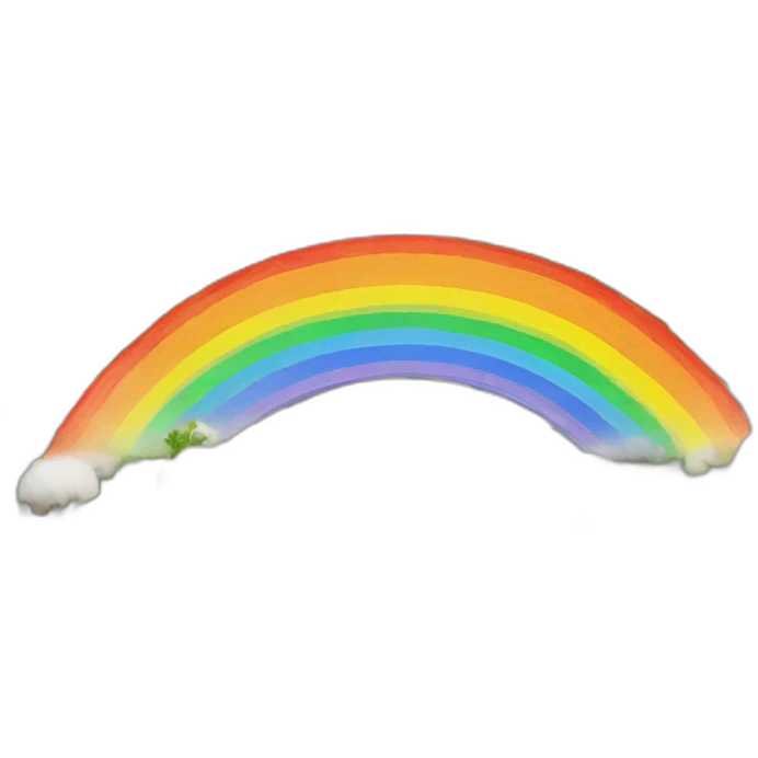 a beautiful rainbow in a cotton field emoji