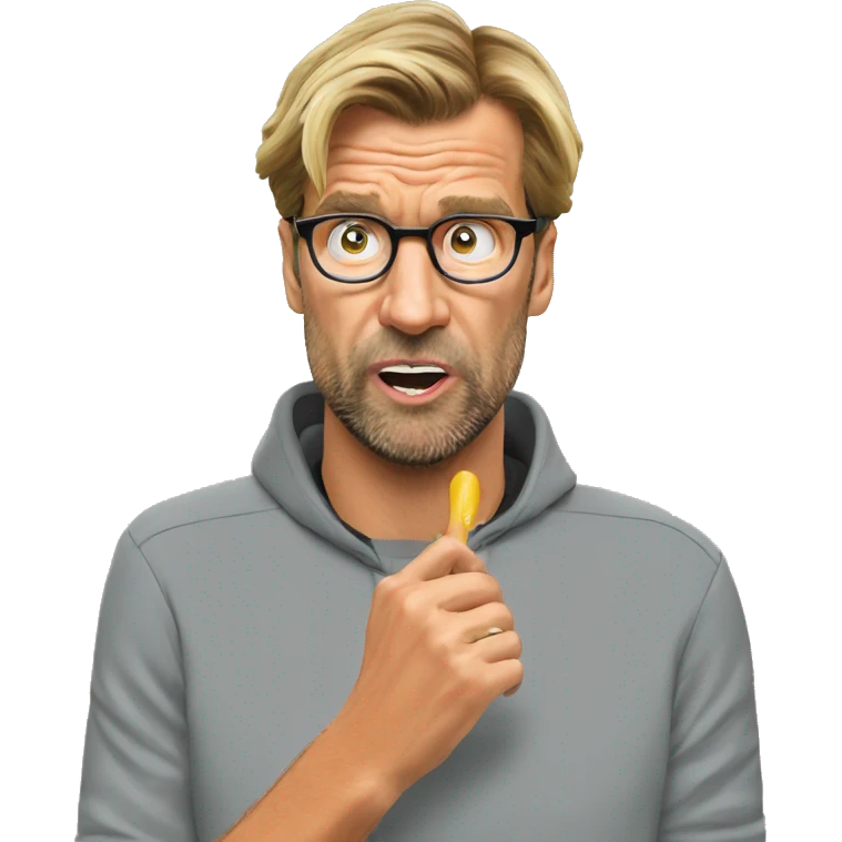 Jurgen Klopp biting nails emoji