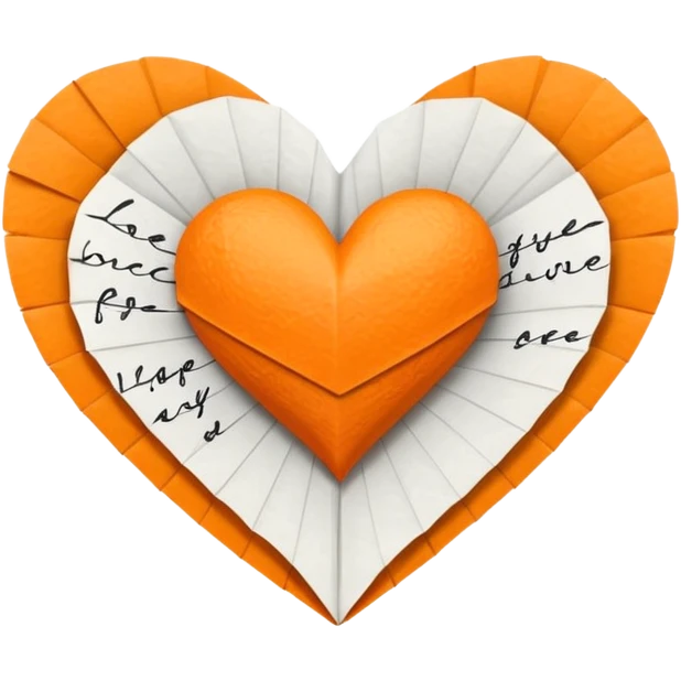 Change I don't want 2 hearts only 1 orange heart love letter emoji