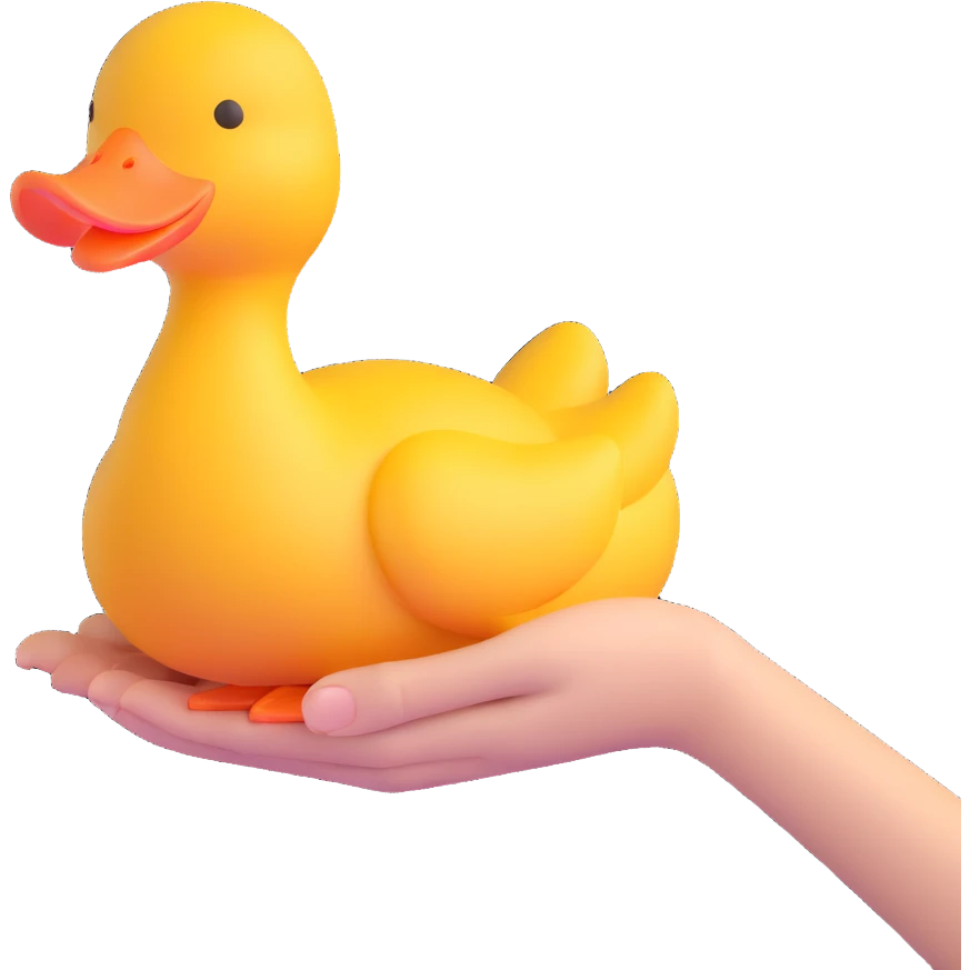 holding duck emoji