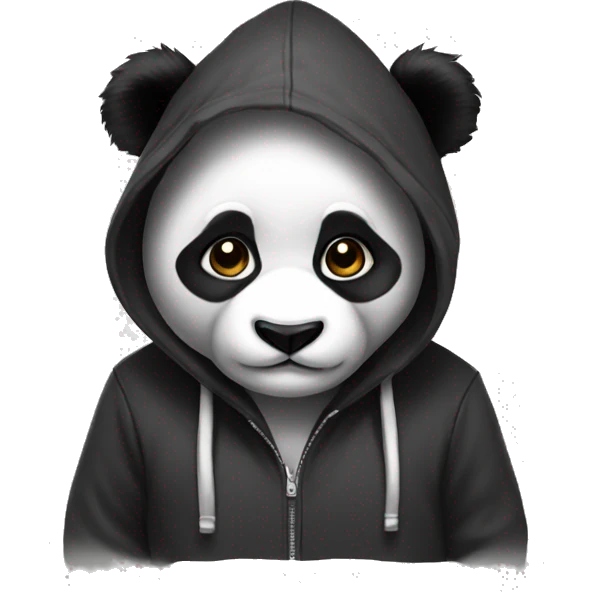 Panda wearing a hoodie emoji