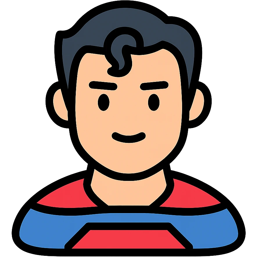 superman face colored icon emoji