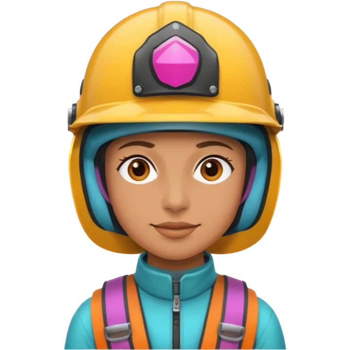 Colorful Helmeted Traveler emoji