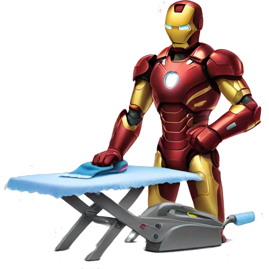 ironman ironing clothes emoji