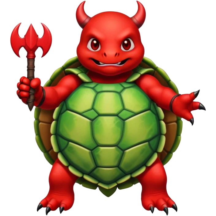 A devil in a turtle carapace  emoji