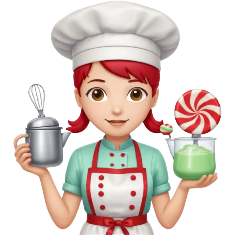 Mixer + peppermint apron, Candy Chef. emoji