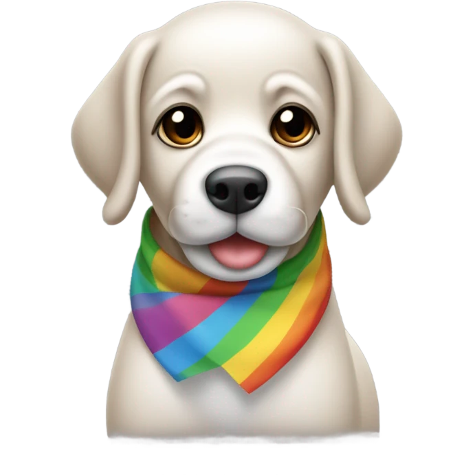 Perro arcoíris emoji