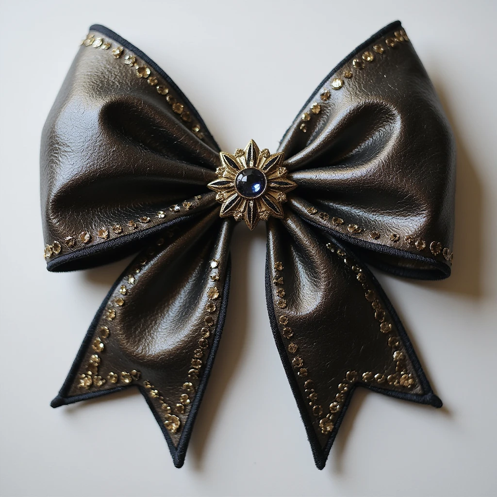 gothic bow with accessories, photorealistic style, variation 3 emoji