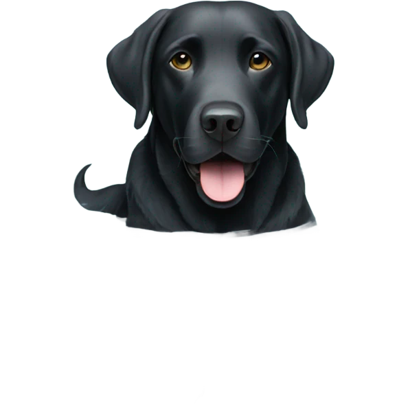 Black lab in water emoji