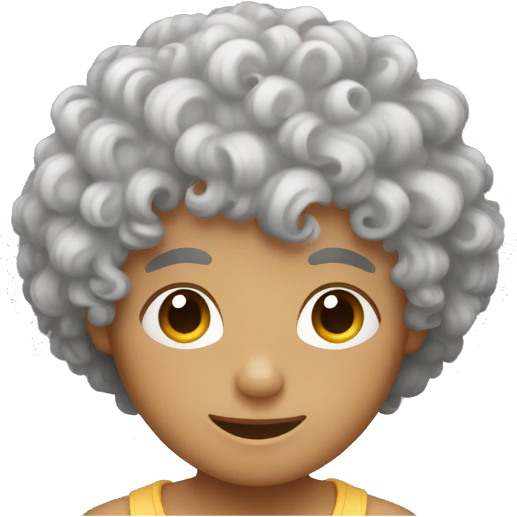 Curly hair boy emoji