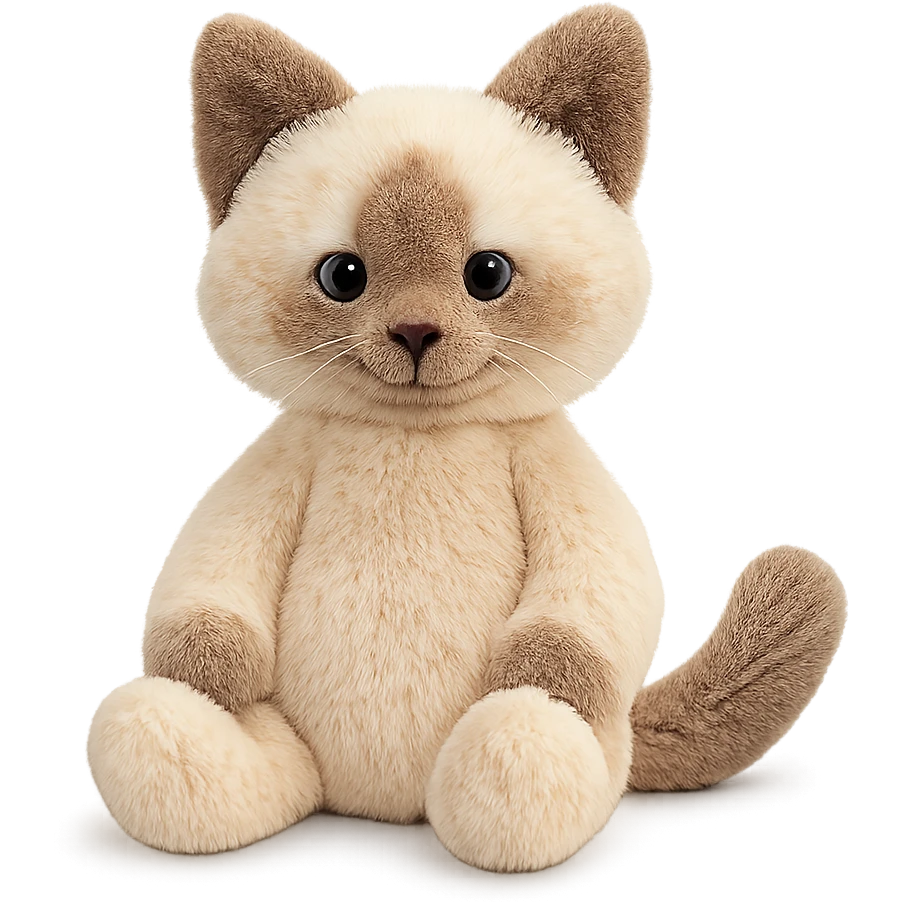 cute ragdoll kitten jellycat plushie emoji