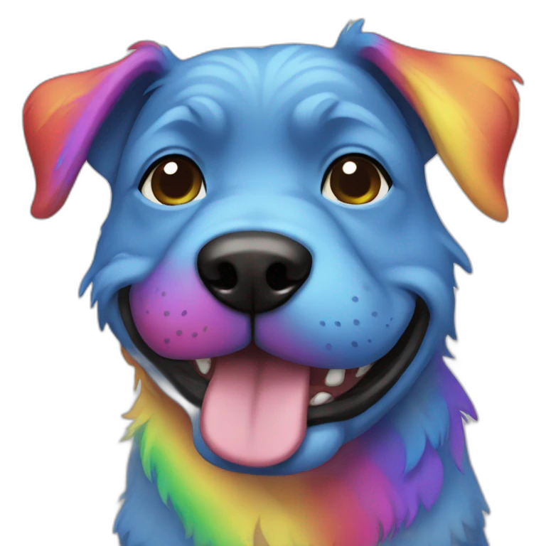 Rainbow dog emoji