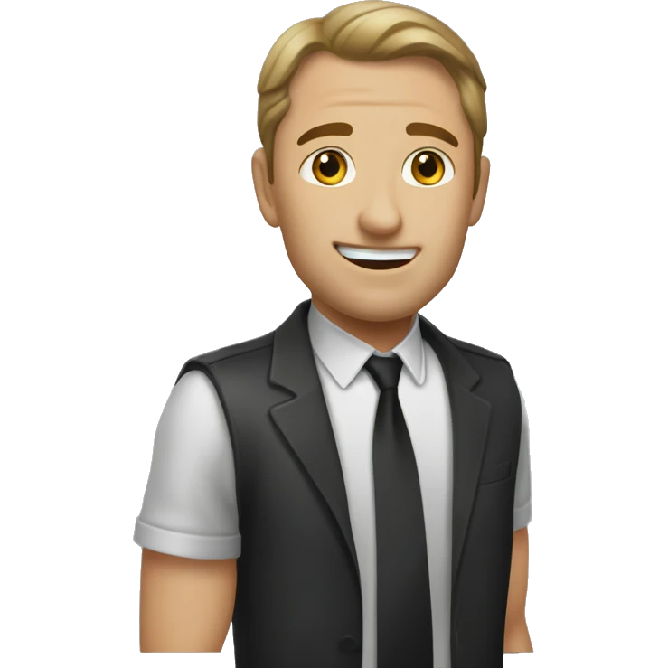 Черный кот с белым носиком и одним глазом  emoji